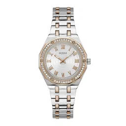 GUESS Women Embellished Dial & Stainless Steel Bracelet Style Straps Analogue Watch GW0770L5-picture-37