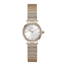 GUESS Women Embellished Round Dial Bracelet Style Straps Analogue Watch GW0866L3-image-47