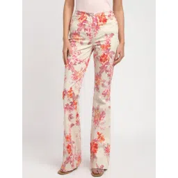Guess Women Multi-Color Printed High-Rise Regular Length Flared Leg Trouser-picture-37