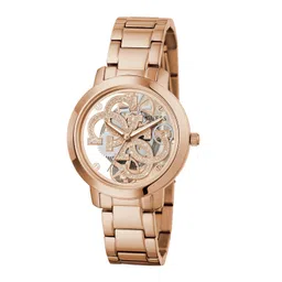 GUESS Women Rose Gold-Toned Embellished Dial Bracelet Style Straps Watch GW0300L3-picture-26