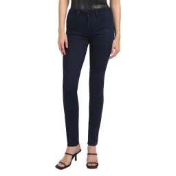 Guess Women's Blue Cotton Solid Skinny Fit Jeans-picture-40