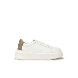 Guess Women's White & Brown Colorblocked Casual Sneakers-image-26