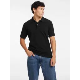 Guess Jeans Black Cotton Regular Fit Polo T-Shirt-picture-20