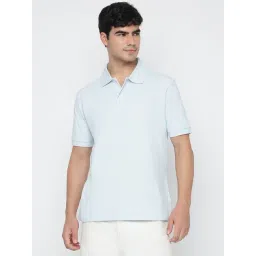 Guess Jeans Embro Logo Azure Laguna Cotton Regular Fit Polo T-Shirt-picture-47