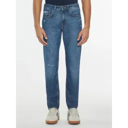 Guess Jeans G14 Blue Mid Rise Slim Fit Denim Jeans-picture-11