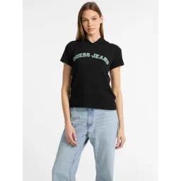 Guess Jeans Jet Black Cotton Regular Fit Top-picture-38