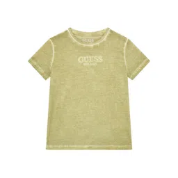 GUESS kids Boys Solid Round Neck Cotton T-shirt-picture-15