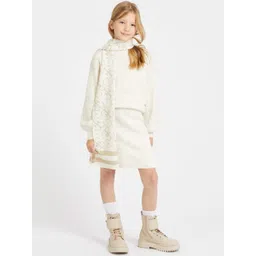 GUESS kids Girls Brand Logo Printed Straight Above Knee Slip-On Sweater Straight Skirts-picture-29