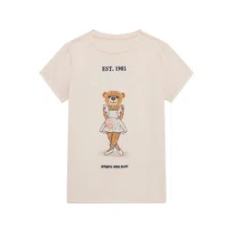 GUESS kids Girls Graphic Printed Round Neck Cotton T-shirt-picture-16