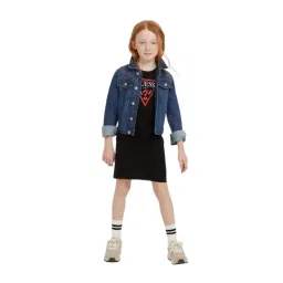 Guess Kids Jet Black A996 Logo Regular Fit Dress-picture-31