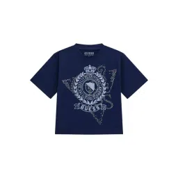 Guess Kids Secret Blue Embellished Regular Fit T-Shirt-picture-20