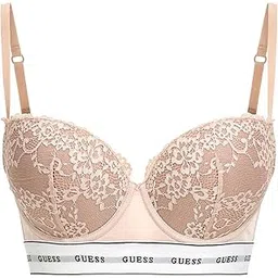 guess Polyamide Self Design Brown Balconette Bra image 1