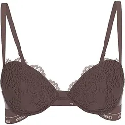 Polyamide Self Design Brown Push Up Bra-image-29