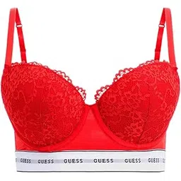 Polyamide Self Design Red Balconette Bra-image-24