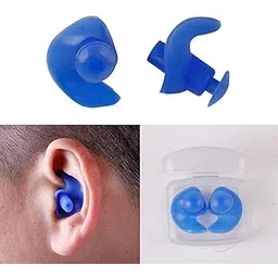 Gugzy 1 Pair Earplugs Silicone Swimming Ear Plugs for Adults Kids Reusable Unisex Waterproof Spiral Swimming Diving Molded Professional Soft Flexible Showering Surfing Swim Earplugs (Blue)-picture-31