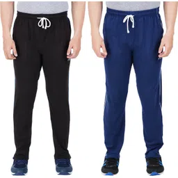 guide Men Solid Black, Blue Track Pants-picture-17