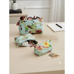 Gulaab Jaipur Set Of 3 Printed Makeup Pouch-picture-35