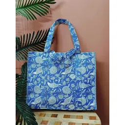 Gulaab Jaipur Unisex Floral Printed Oversized Structured Tote Bag-picture-36