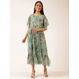 GULMEHAK Women Floral Fit & Flared Georgette Dress-picture-25