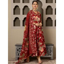 GULMOHAR JAIPUR Women Printed Regular Pure Cotton Kurta with Palazzos & With Dupatta-picture-27