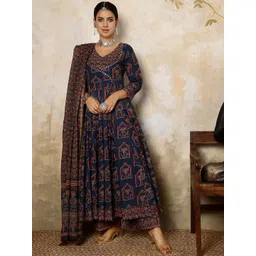 GULMOHAR JAIPUR Women Printed Regular Pure Cotton Kurta with Palazzos & With Dupatta-picture-33