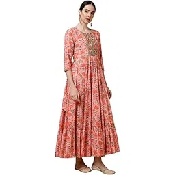 gulmohar jaipur Women's Cotton Ankle Length Printed Flared Kurta-picture-40