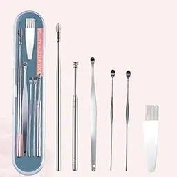 GUMP 6 Pcs Ear Pick with a Storage Box Earwax Removal Kit | Ear Cleansing Tool Set | Stainless Steel Ear Curette Ear Wax Remover Tool-picture-43