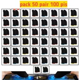 guoi PUBG Mobile Gaming Finger Sleeve, for | BGMI | COD | Free Fire | ( 50 Pair ) Finger Sleeve-picture-26
