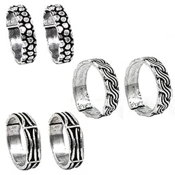 gurjari jewellers Toe Rings | Traditional Silver Oxidised Toe Rings Set | Bichiya for women Combo | Accessories Jewellery | Birthday Gift for Women Anniversary Gift-picture-19