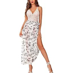 guso shopee Women Lingerie Lace Chemise Nightgown Hot Sleepwear Sling Dress Babydoll Lingerie Honeymoon/First Night/Anniversary Bridal Nightdress (Butterfly)-picture-16