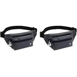 gustave Large Waterproof Sling Backpack Chest Waist Fanny Pack Cross Body Travel Bag BumBag Men Women for Hiking Camping Running Sports Outdoors with Adjustable Strap Grey 2PCS-picture-47