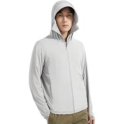 gustave Men's Sun Protection Clothes UV Protection Suit UPF 50+ Full Cover Up Hoodie Sun Protection Clothing Intergrated Wide Brim Hat Long Sleeve Sun Protection Clothes for Men-picture-11