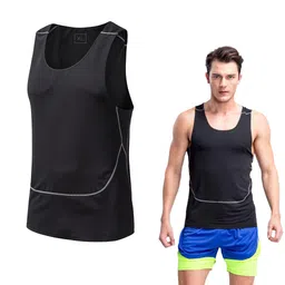 gustave GUSTAVE® Men's Gym Tank Top, Quick Dry Ultra Slim Training Shirt Sleeveless Tee Running Tank Top Fitness Sweat Shirt image 1