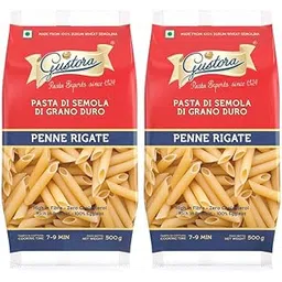 Gustora Penne Pasta Combo Pack Of 2 I Durum Wheat Semolina I Rich In Protein & Fibre I Zero Cholesterol I Cooking Time 10 Min I Vegetarian Pasta - (500 Gm X 2)-picture-12