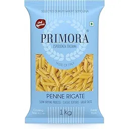 GUSTORA Primora Penne Pasta, 1 Kg I Made of Durum Wheat Semolina I Rich in Protein & Fibre I Vegetarian I Zero Cholesterol I No Trans-Fat I Cooking Time 10 Min (1 KG)-picture-13