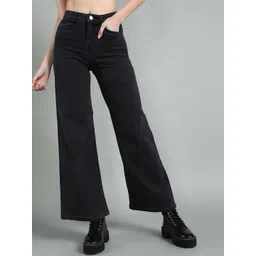 GUTI Women Cotton Wide Leg High-Rise Stretchable Jeans-picture-24