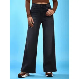 guti Women Flared High Rise Black Jeans-picture-10