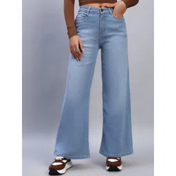 GUTI Women Flared High-Rise Heavy Fade Stretchable Jeans-picture-24