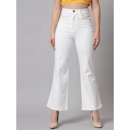 guti Women Flared High Rise White Jeans-picture-12