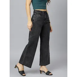 guti Women Flared High Rise Black Jeans image 3