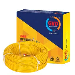 GVD 4.00 mm 1 Core Flame Retardant Low Smoke Halogen Cable Yellow 90 m-picture-45