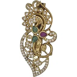 GVG JEWELLERY latest brooch pin for women and girls small size matte finish peacock design saree pin-picture-59