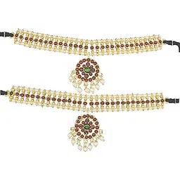 gvg plating works GVG jewellery Simple Kempu Vanki Bajuband Armlet Indian Jewelry Bharatanatyam Kuchipudi Weddings Classical Dance Jewelry Bajubandh image 1