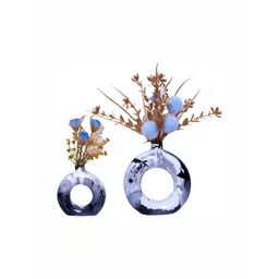 GW CREATIONS Black and SilverToned 2 Pieces Figurine Decorative Showpiece-picture-14