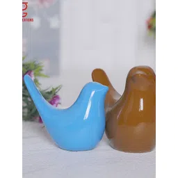 GW CREATIONS Blue & Brown 2 Pieces Birds Figurine Showpieces-picture-24