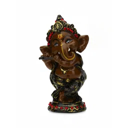 GW CREATIONS Brown & Black Lord Ganesha Idol Showpiece-picture-26