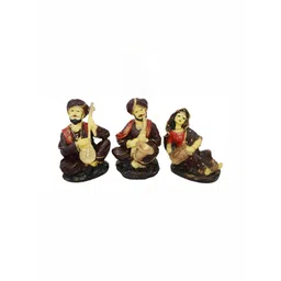 GW CREATIONS Brown & Red 3 Pieces Figurine Showpieces-picture-25