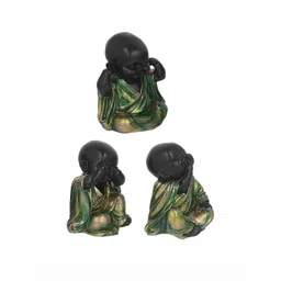GW CREATIONS Green 3 Pieces Fengshui Idol Showpiece-picture-27