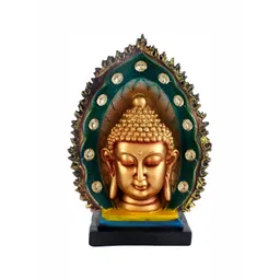 GW CREATIONS Green & Gold-Toned Buddha Figurine Showpiece-picture-19