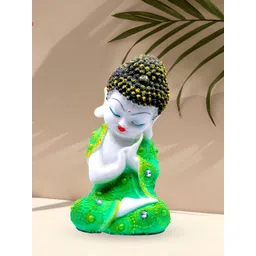 GW CREATIONS Green & White Buddha Idol Showpiece-picture-23